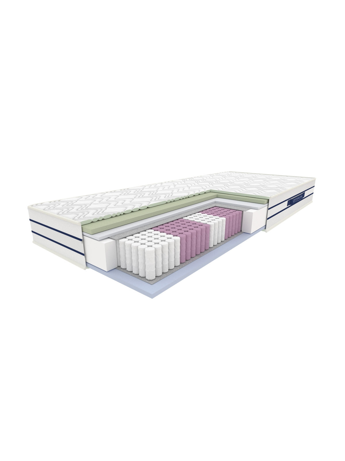 Materac kieszeniowy Opal 160x200 H2 z profilowaną pianką i siatką wentylacyjną 3D