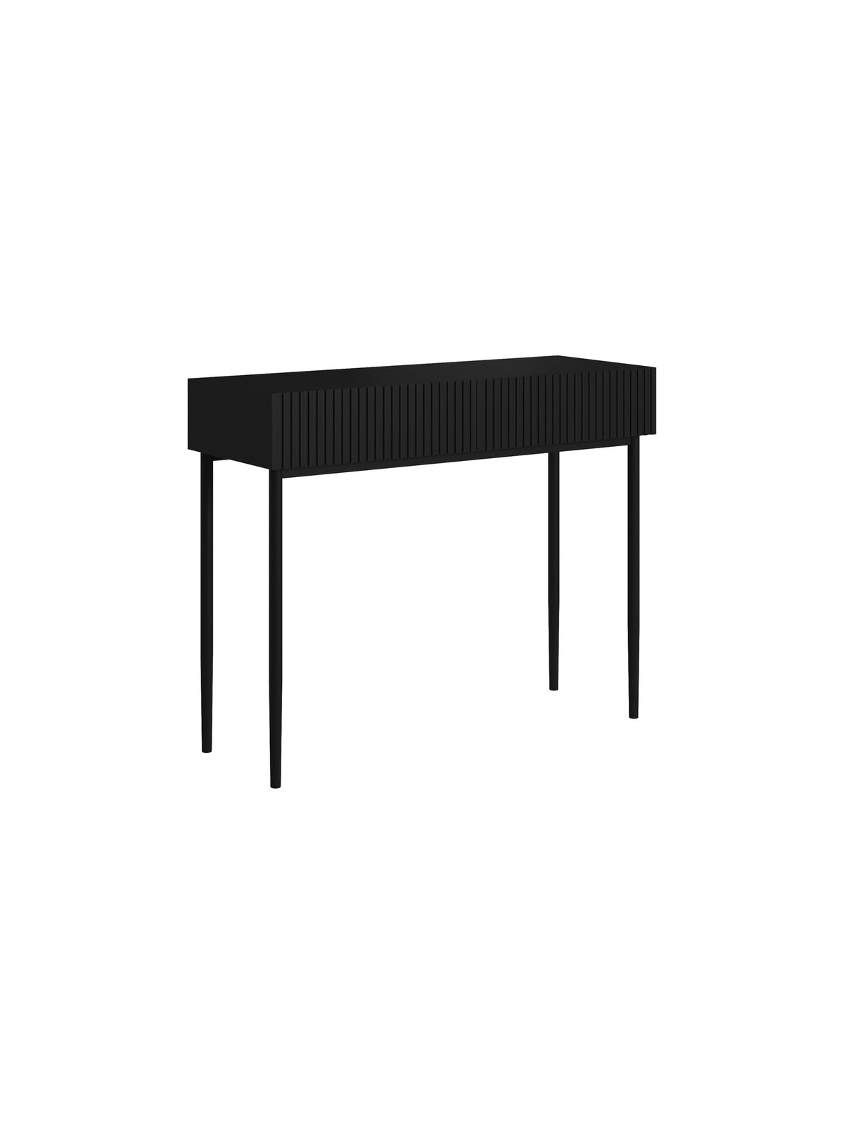 Biurko Nicole 100 cm z szufladami - czarny mat / czarne nóżki