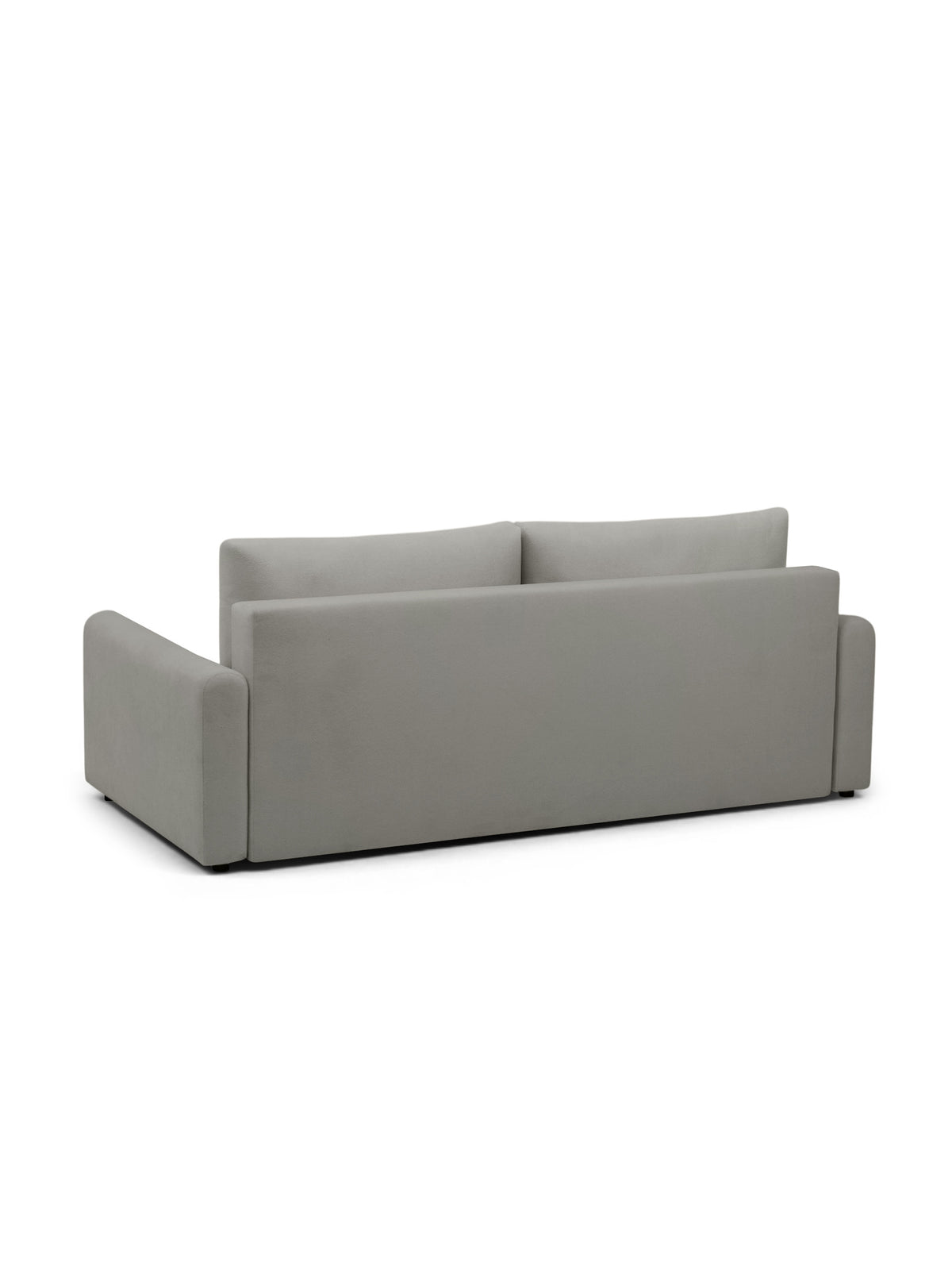 Kanapa Velaro szara dzianina Vela 86 widok od tyłu z poduszkami