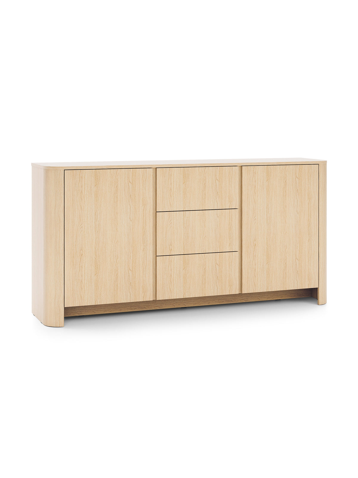 Komoda Sorrenti 168 cm z szufladami i drzwiami, dąb vicenza, jasne drewno