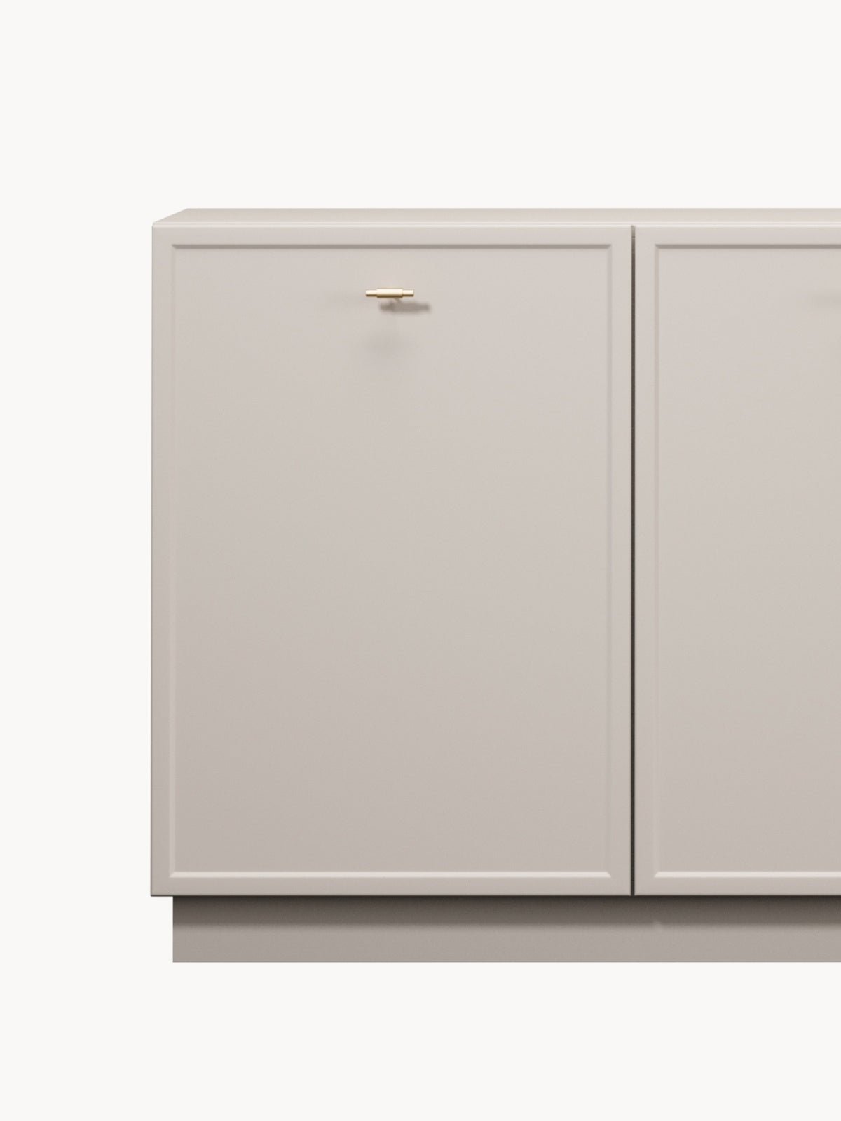 Komoda wisząca Lorini 200 cm czterodrzwiowa - kaszmir / złote uchwyty T-bar