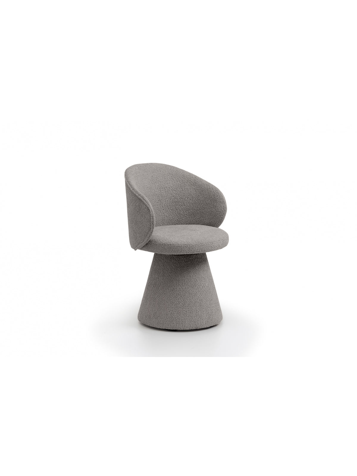 Krzesło tapicerowane Orevi kubełkowe w szarym kolorze, nowoczesny design