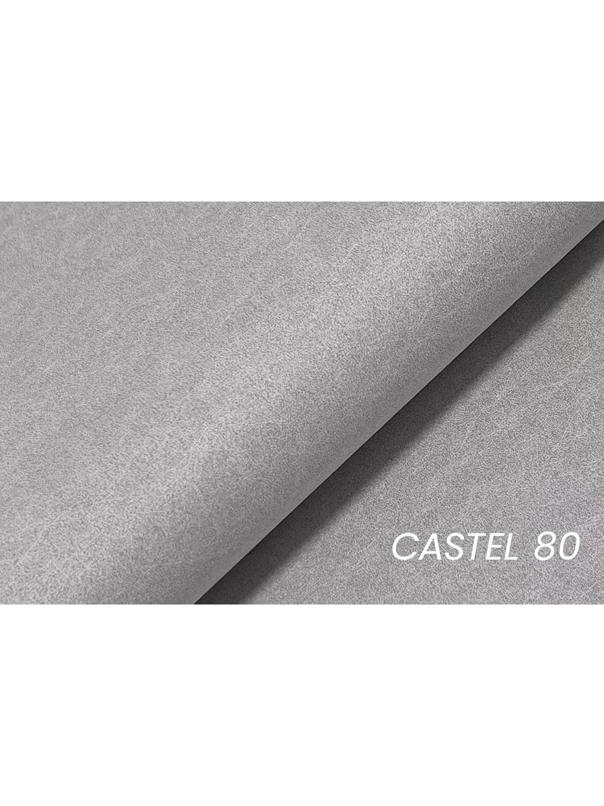Szary welur Castel 80 na łóżku kontynentalnym Solani 160x200 z pojemnikami