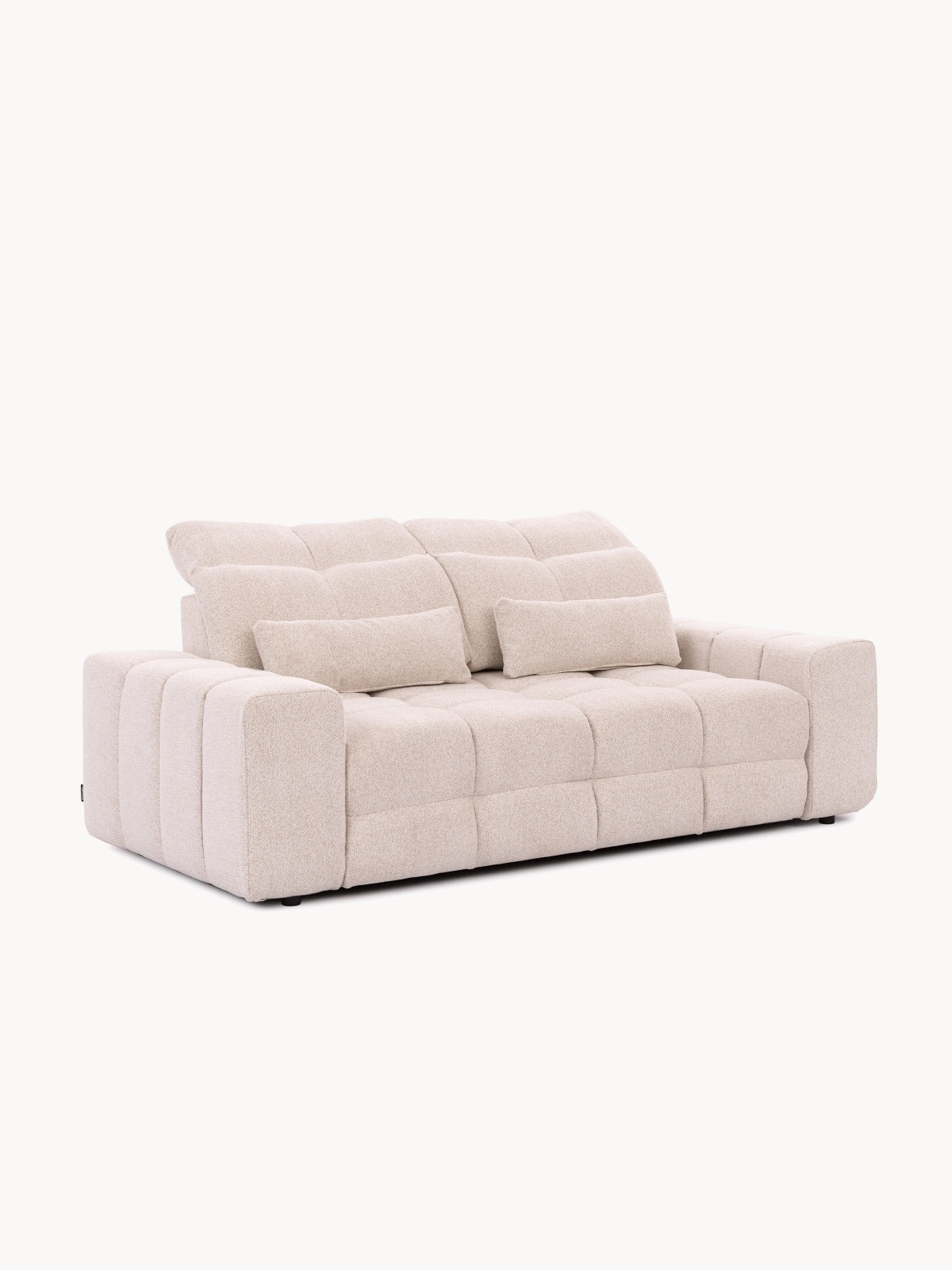 Sofa Magnelio Prestige II z elektrycznie wysuwanym siedziskiem - beżowa tkanina łatwoczyszcząca Leo 03