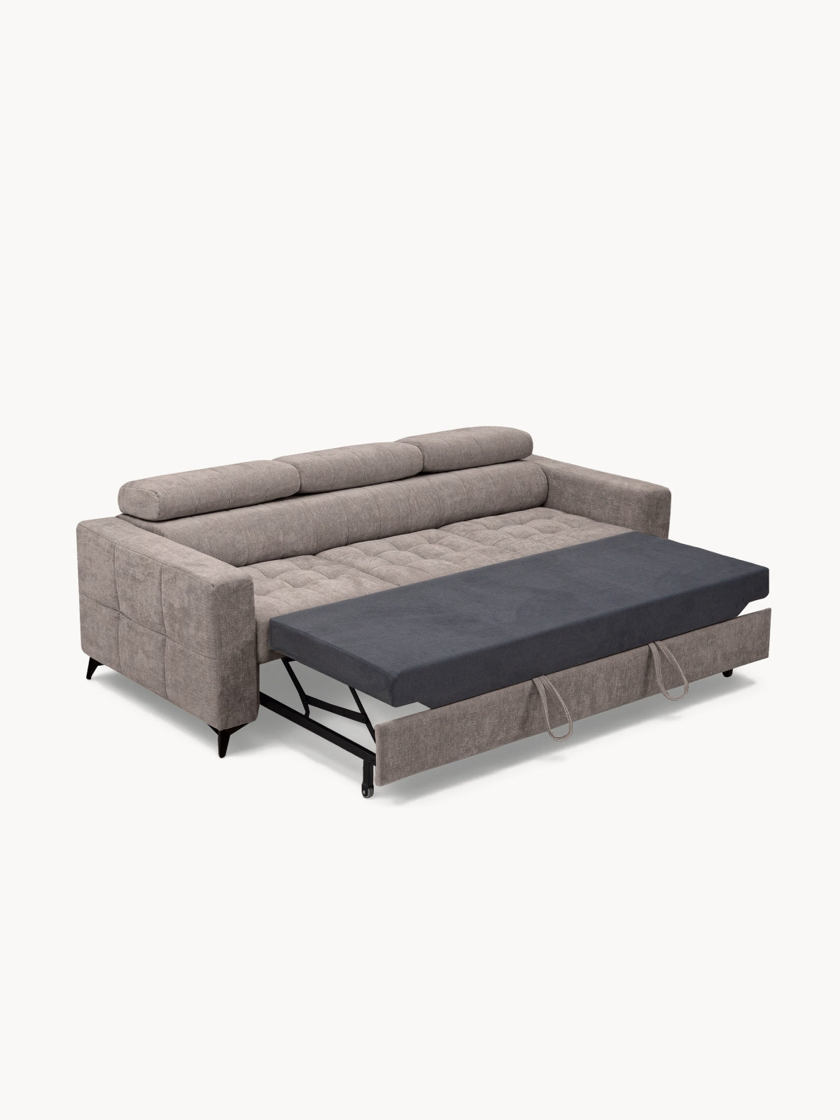 Sofa Nardo brązowy szenil Vibe 21 rozkładana z funkcją spania detal mechanizmu