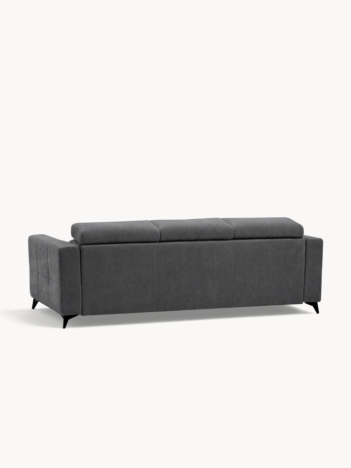 Sofa Nardo rozkładana, szary szenil Vibe 95, widok od tyłu