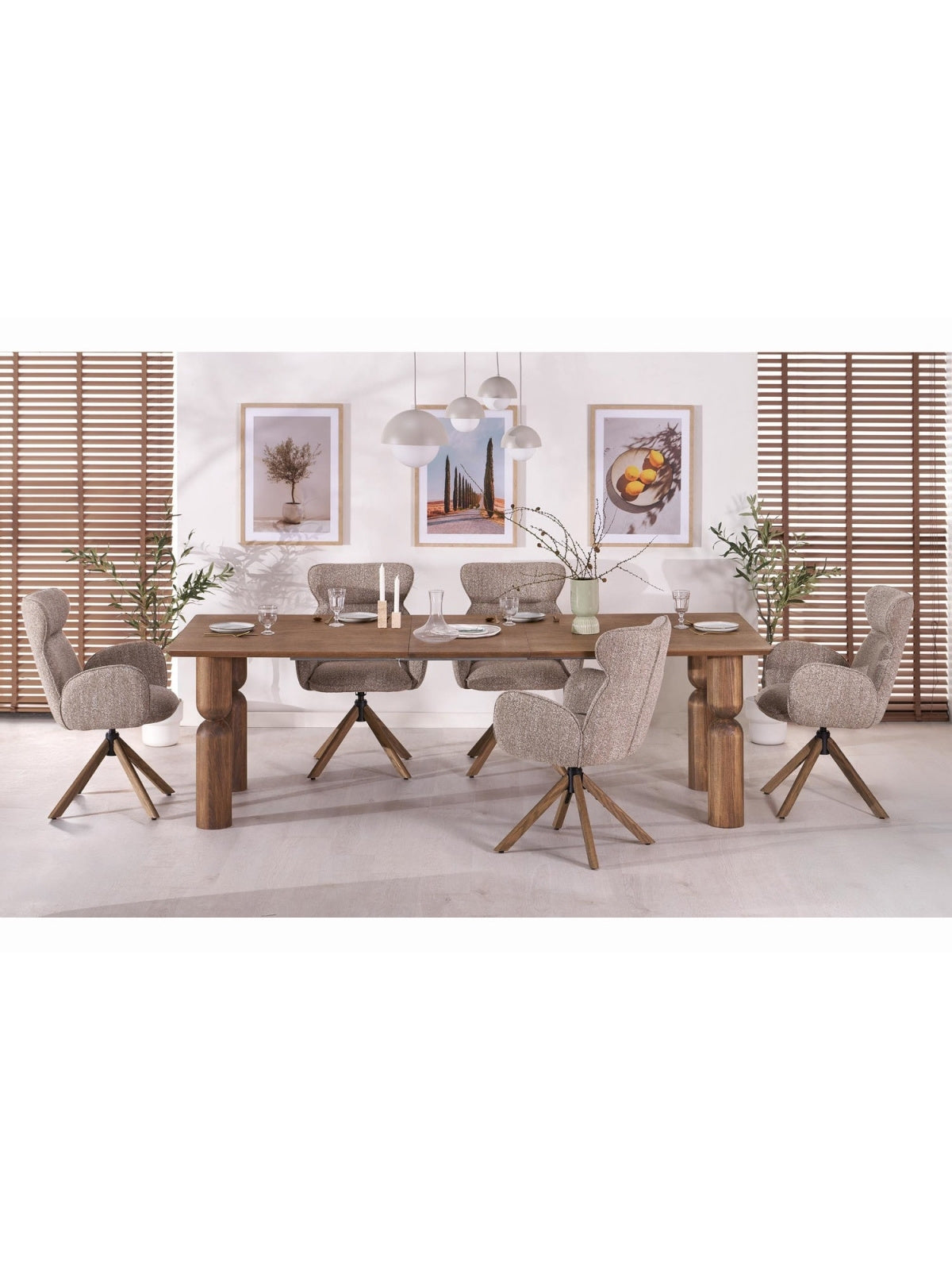 Stół rozkładany Lavenor 200-300x101 cm jasny orzech, prostokątny blat, drewniane nogi