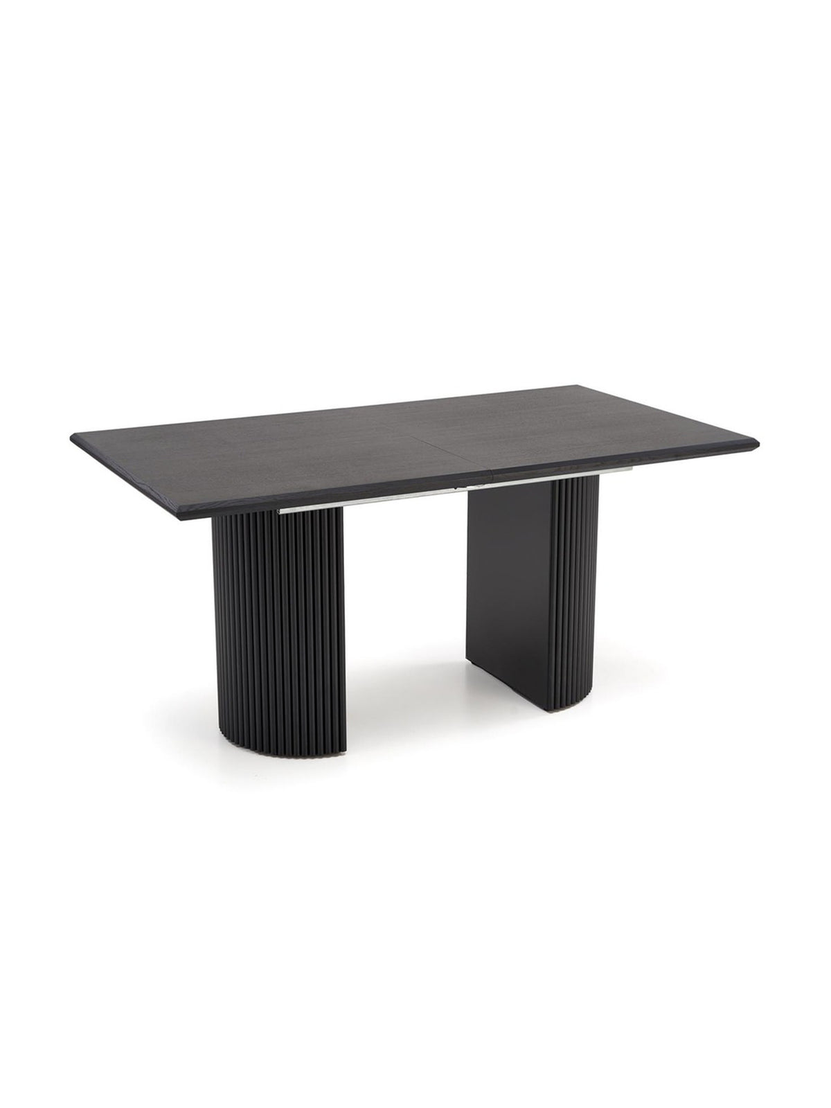 Stół rozkładany Lorero 160-250x90 cm czarny matowy blat, nogi stalowe