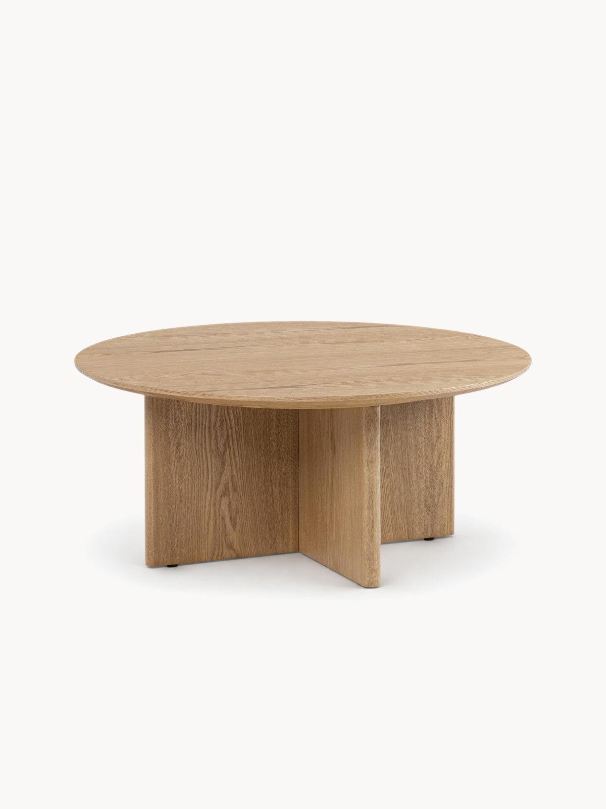 Stolik kawowy Nomis 80 cm okrągły - miel / jesion