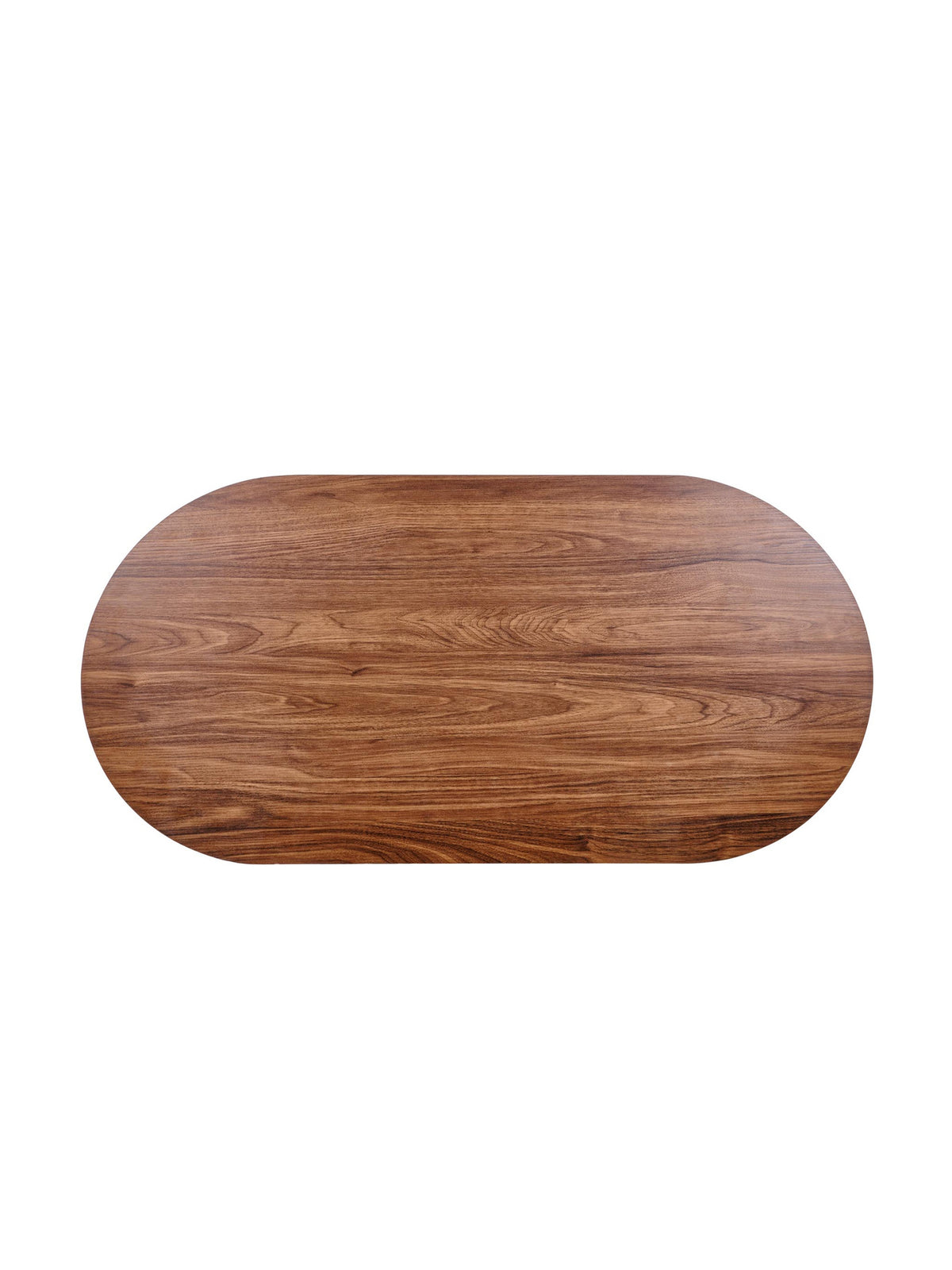 Stolik kawowy owalny Stellis 120 cm w kolorze orzech, blat matowy z MDF