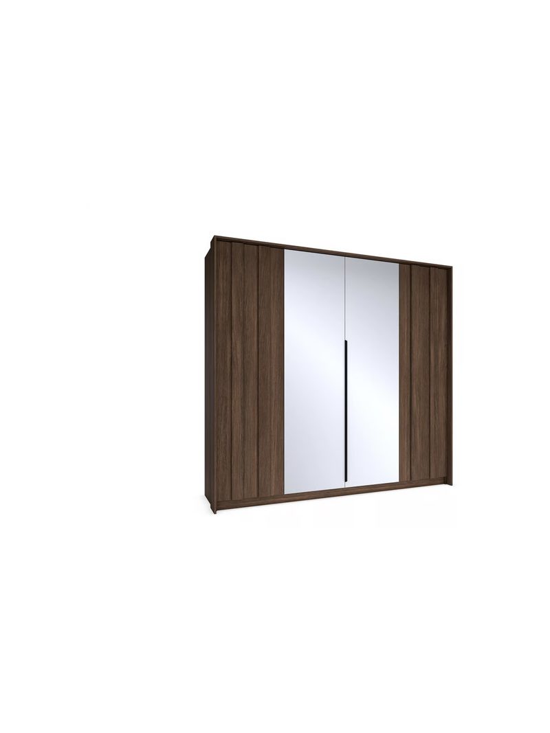 Szafa Flaro 223 cm w kolorze dąb dunin z lustrem i ciepłym oświetleniem LED