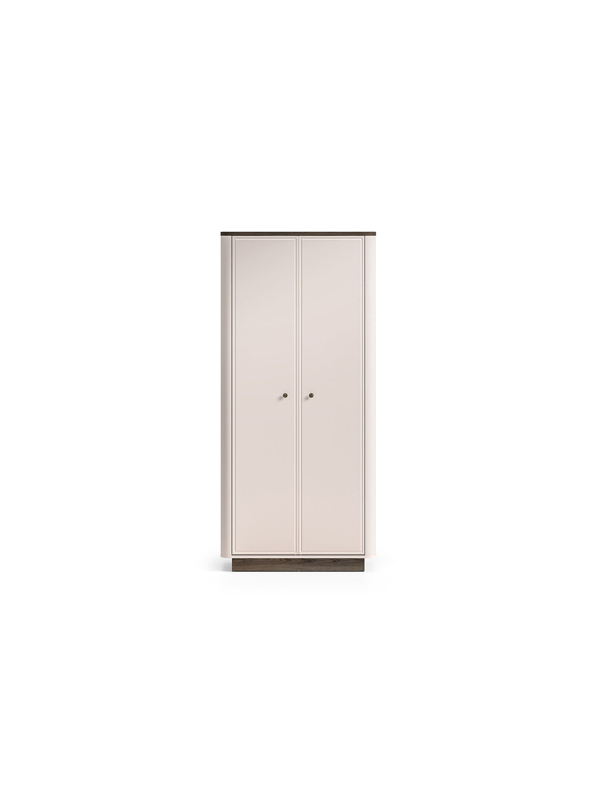 Szafa otwierana Amberto 92 cm w kolorze kaszmir z cokółem dąb windmill dark, widok frontu