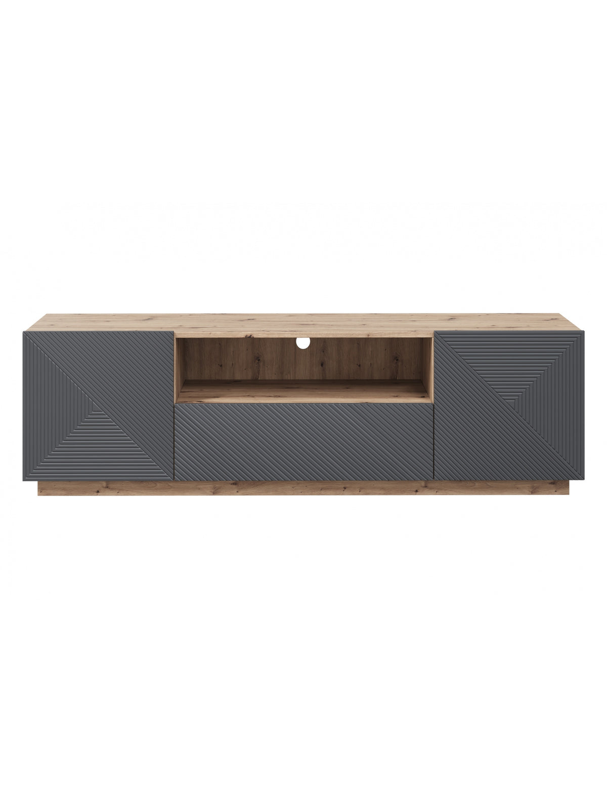 Szafka RTV z szufladą Asha 167 cm - artisan / rivier stone mat