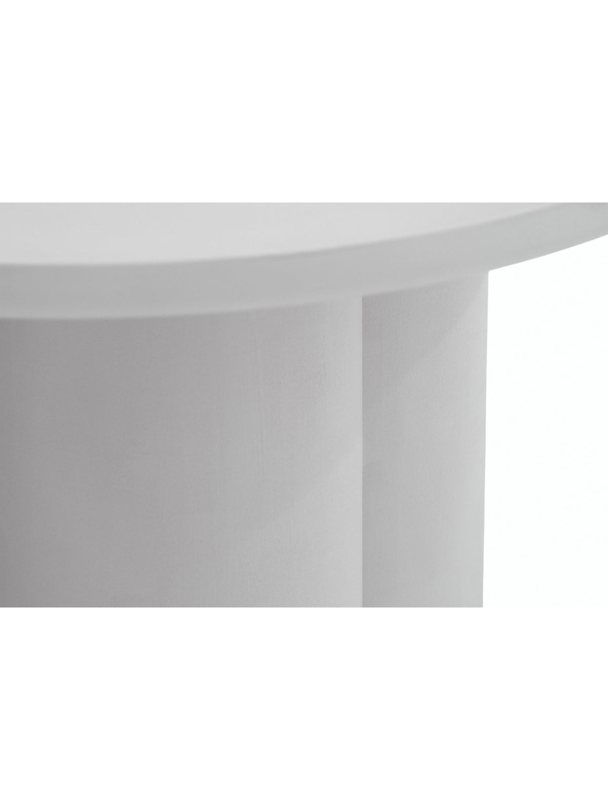 Zestaw stolików kawowych Clav 60 cm i Cylindus 80 cm jasnoszary z okrągłymi blatami