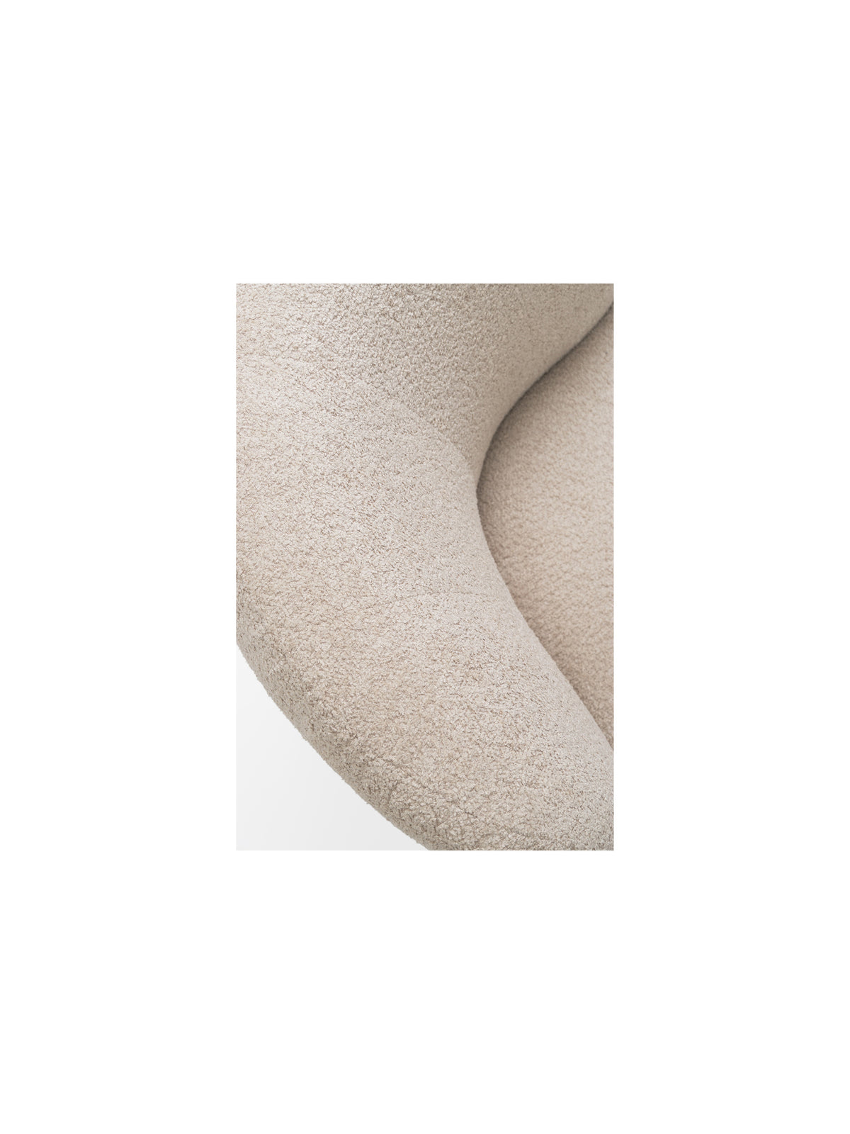 Fotel wypoczynkowy Hygga obrotowy beżowa boucle widok detalu
