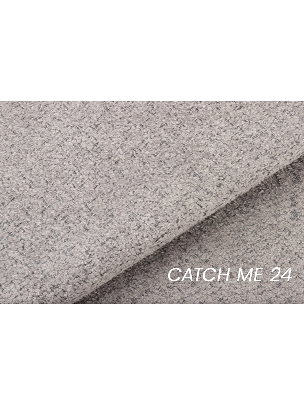 Fotel wypoczynkowy Skindi w szarej tkaninie boucle Catch Me 24 z widoczną fakturą materiału