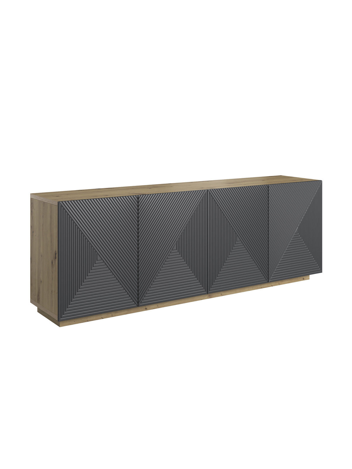 Komoda Asha 200 cm czterodrzwiowa - artisan / rivier stone mat