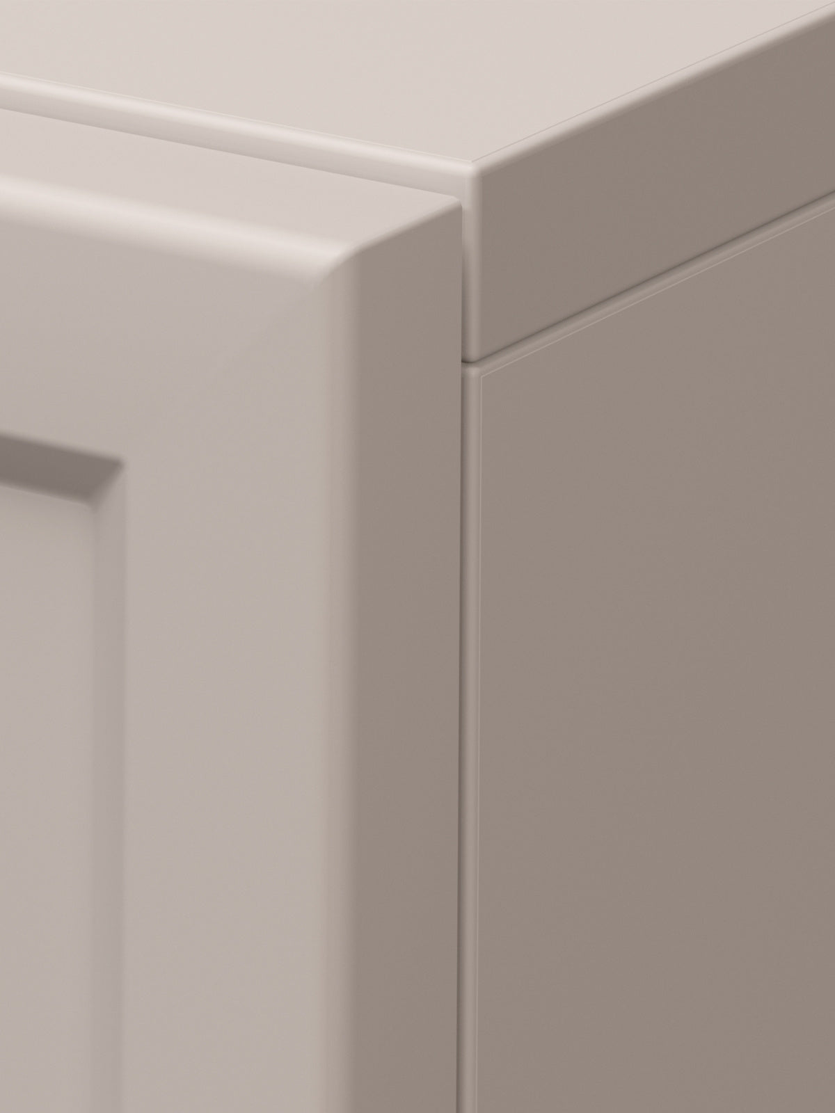 Komoda Lorini 150 cm z szufladami - kaszmir / czarne uchwyty T-bar / stelaż