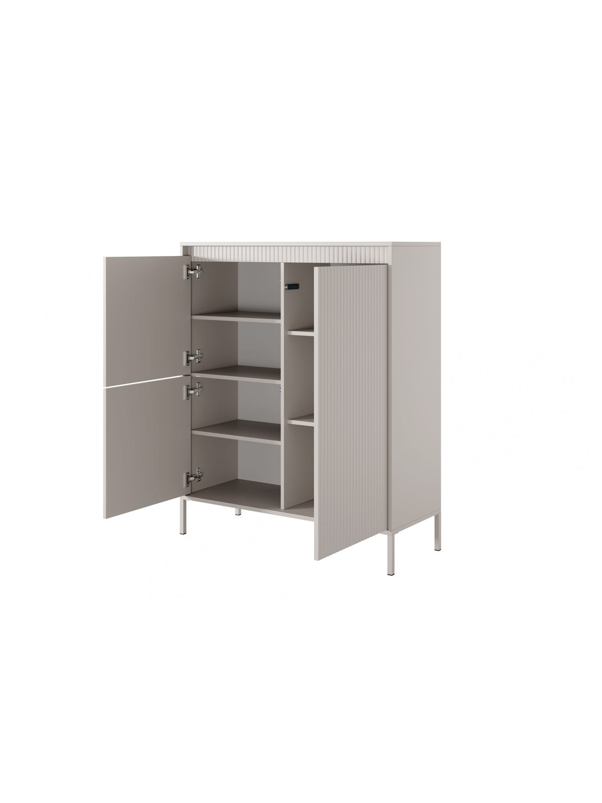 Komoda Sanos wysoka 103 cm - beżowa