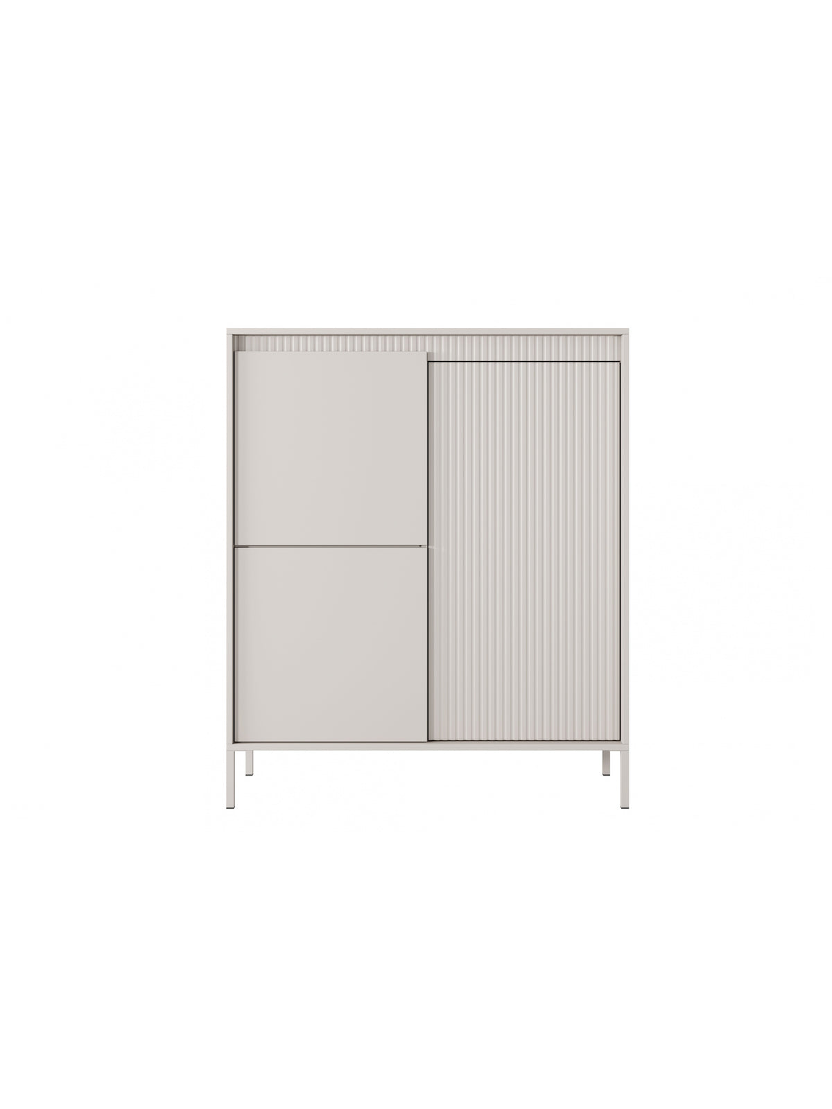 Komoda Sanos wysoka 103 cm - beżowa