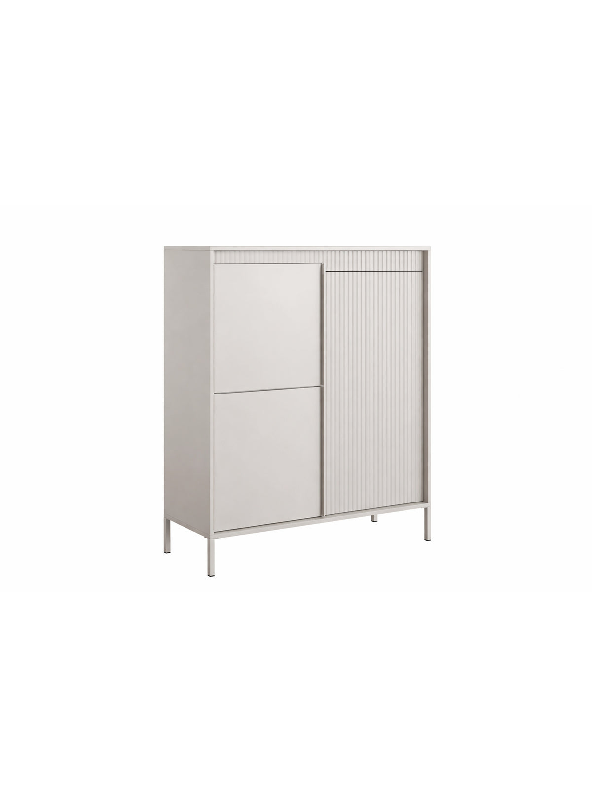 Komoda Sanos wysoka 103 cm - beżowa