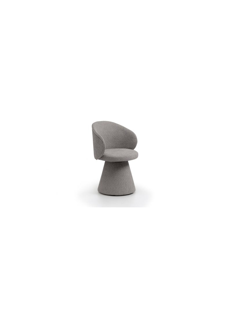 Krzesło tapicerowane Orevi kubełkowe w szarym kolorze, nowoczesny design