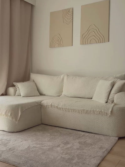 Stolik kawowy z szufladami Malmi 100 cm - kaszmir / crema bianca / czarne nóżki