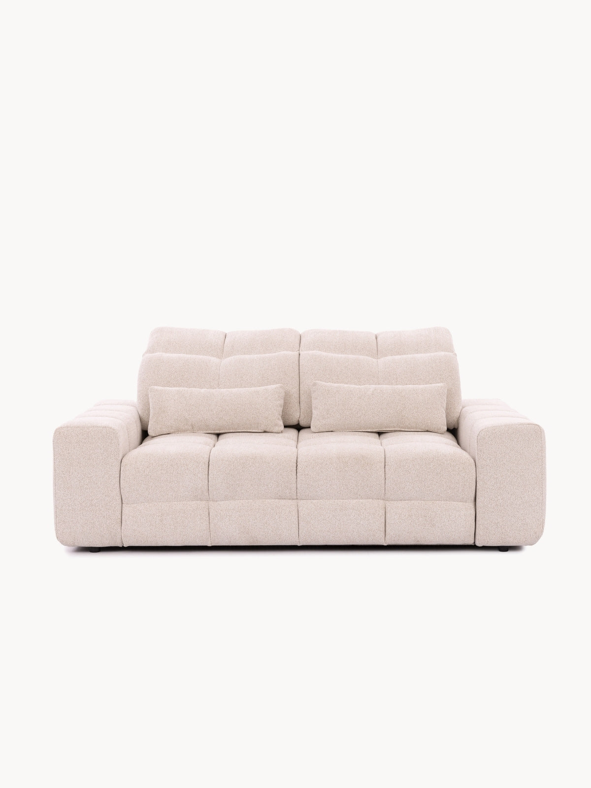 Sofa Magnelio Prestige II z elektrycznie wysuwanym siedziskiem - beżowa tkanina łatwoczyszcząca Leo 03