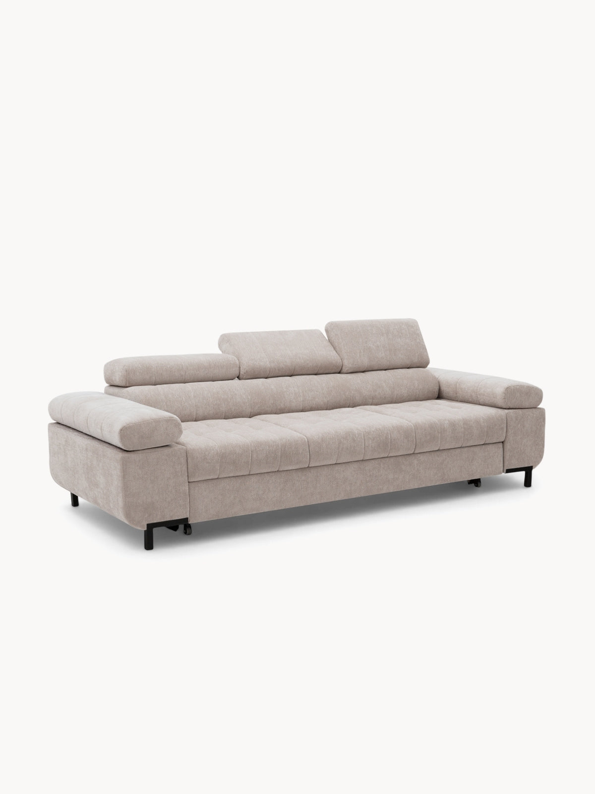 Sofa trzyosobowa Tyrion z funkcją spania - beżowy szenil Vibe 08
