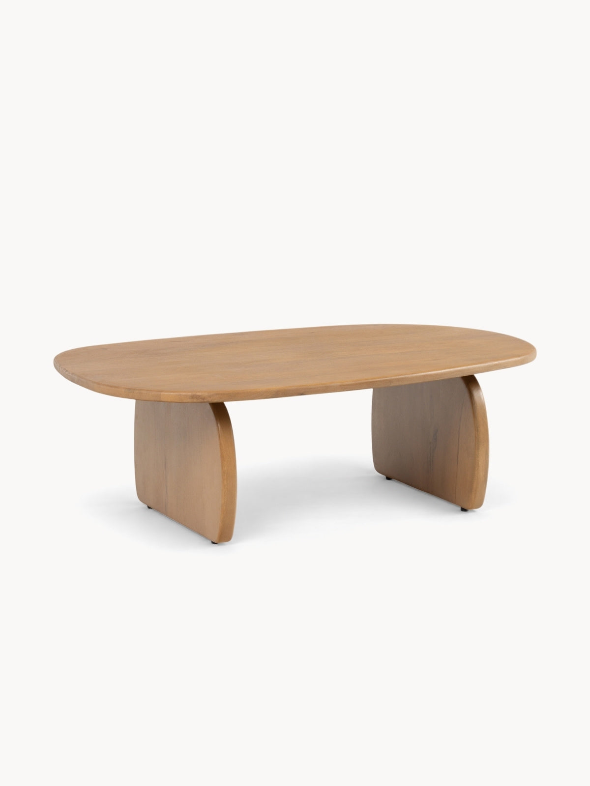 Stolik kawowy Moku owalny 110x70 cm - drewno mango Naturalny