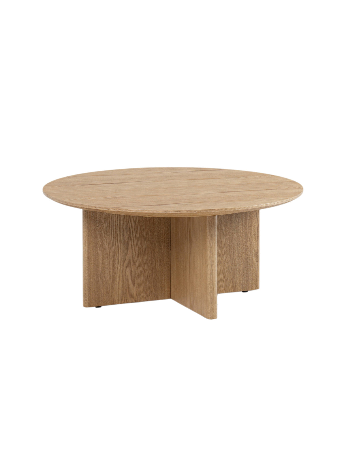 Stolik kawowy Nomis 80 cm okrągły - miel / jesion