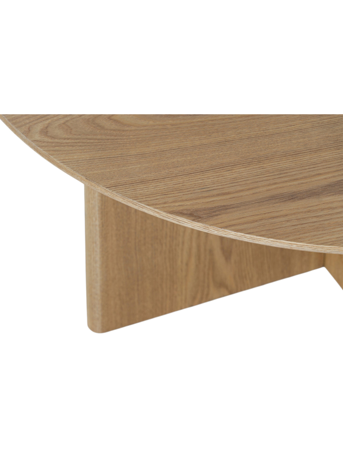 Stolik kawowy Nomis 80 cm okrągły - miel / jesion
