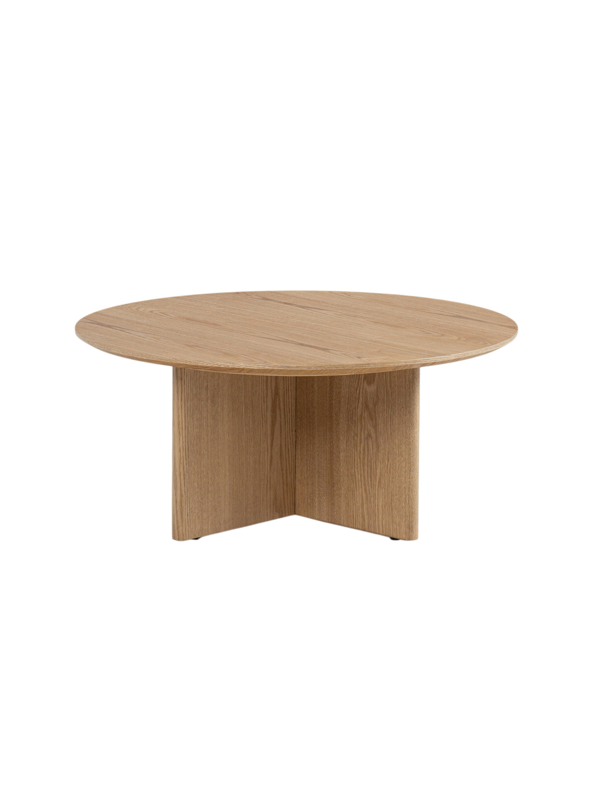 Stolik kawowy Nomis 80 cm okrągły - miel / jesion