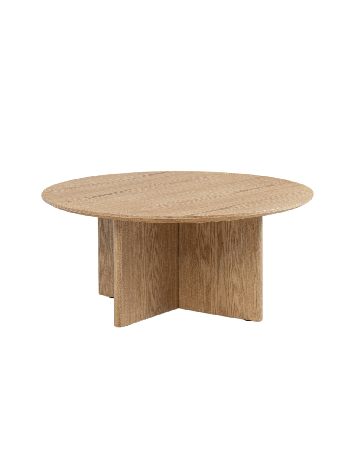 Stolik kawowy Nomis 80 cm okrągły - miel / jesion