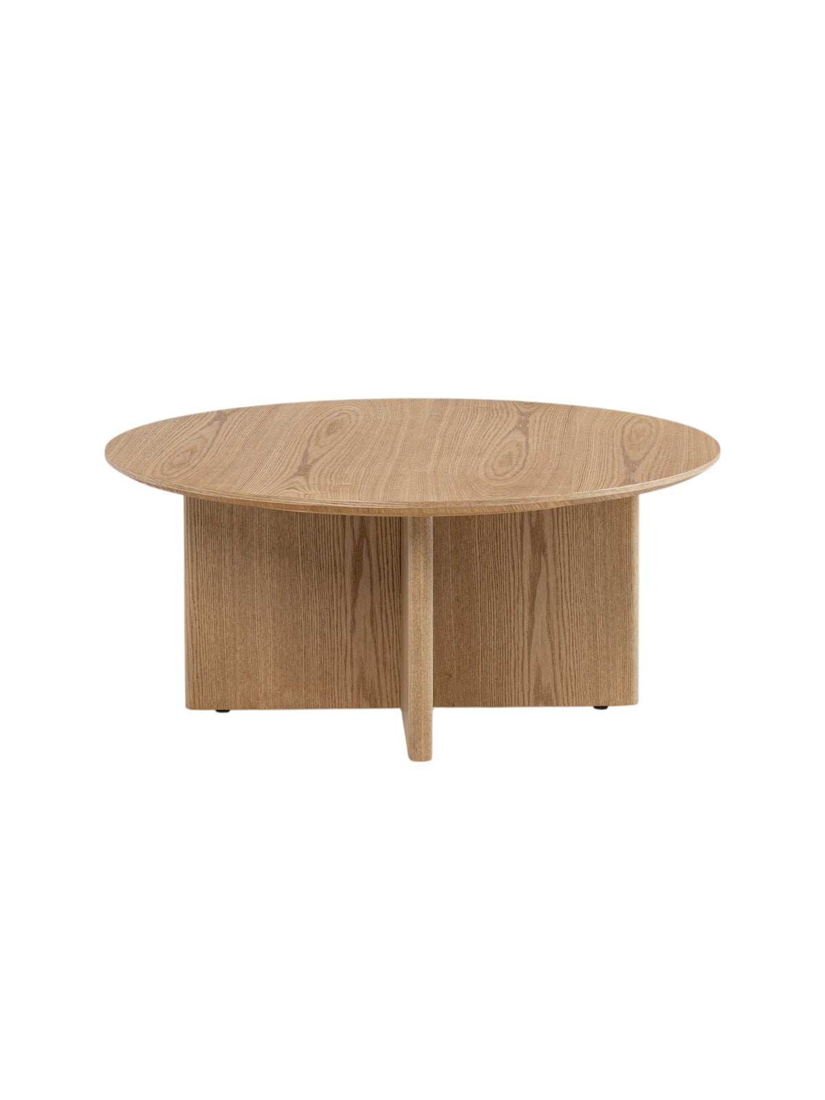 Stolik kawowy Nomis 80 cm okrągły - miel / jesion