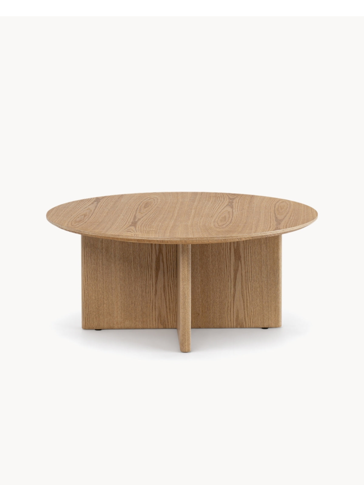 Stolik kawowy Nomis 80 cm okrągły - miel / jesion