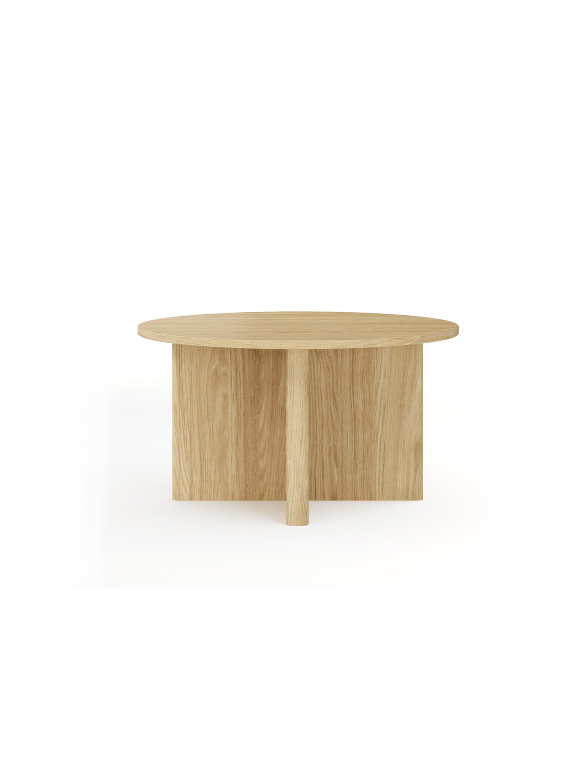 Stolik kawowy okrągły Bellora 90 cm dąb olejowany, jasne drewno, nowoczesny design