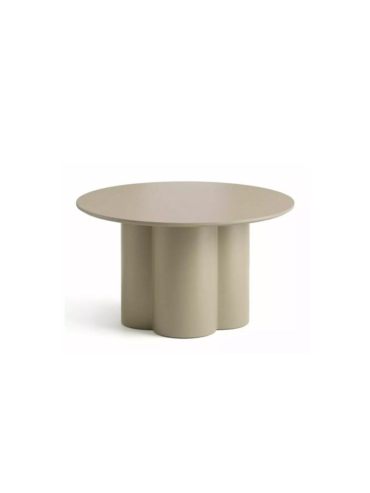 Stolik kawowy okrągły Cylindus 80 cm - ciemny beżowy