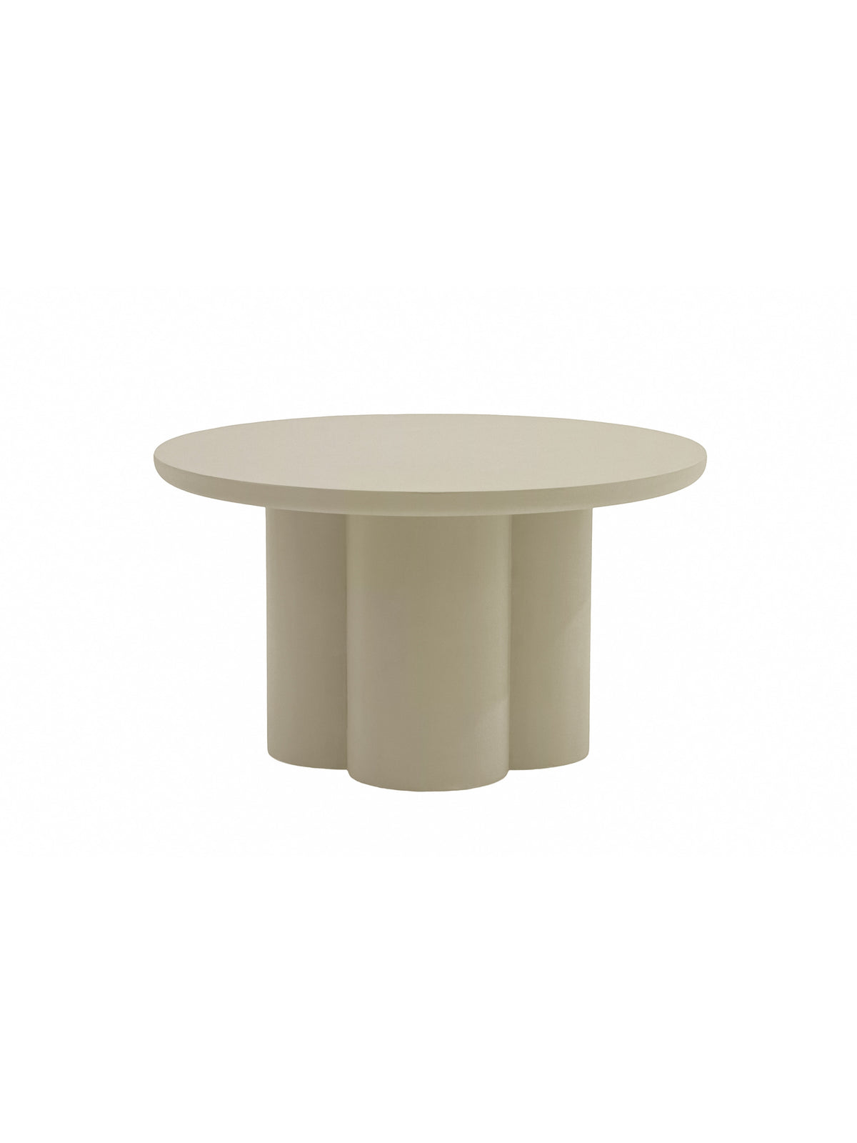 Stolik kawowy okrągły Cylindus 80 cm - ciemny beżowy