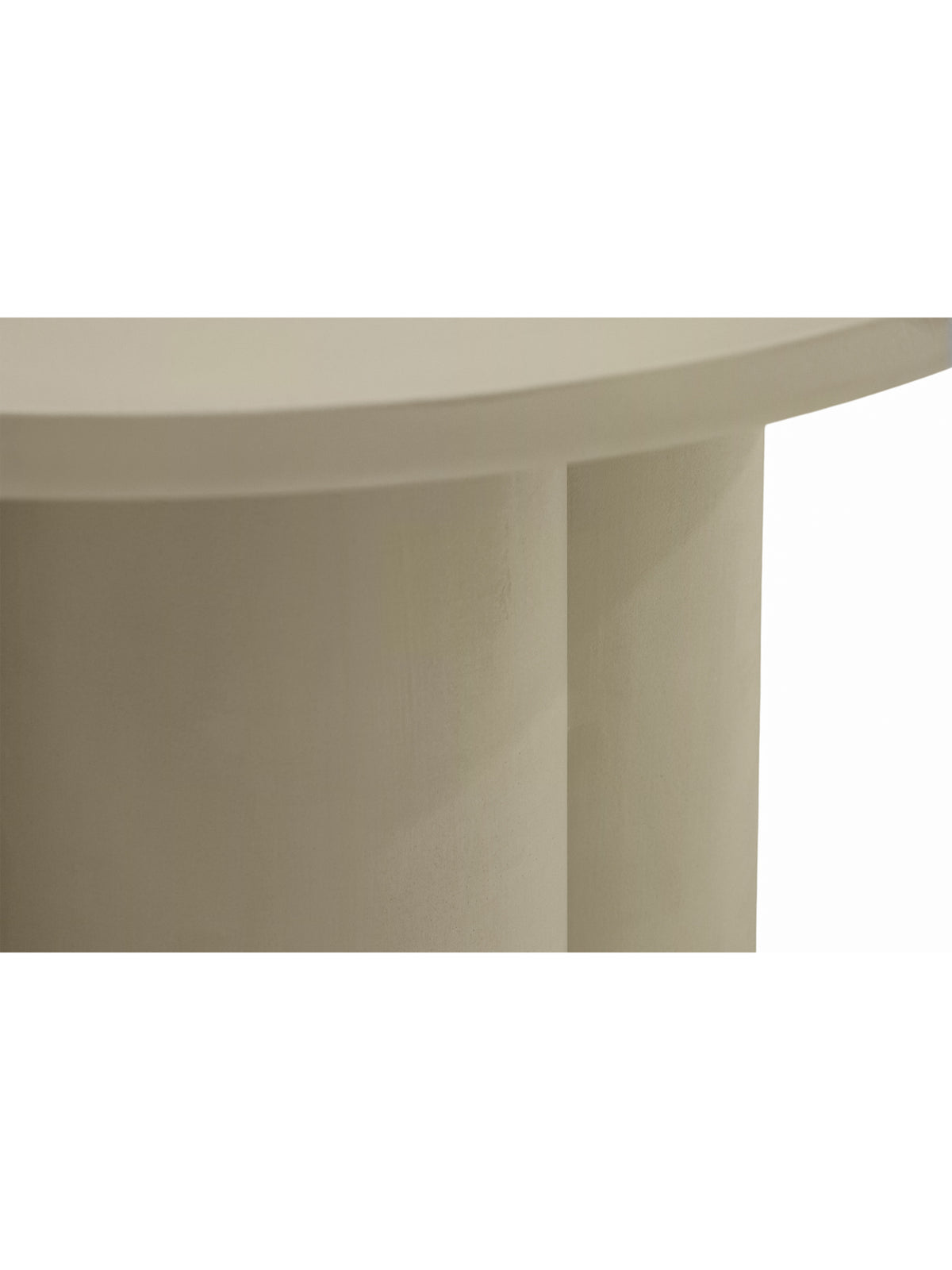 Stolik kawowy okrągły Cylindus 80 cm - ciemny beżowy