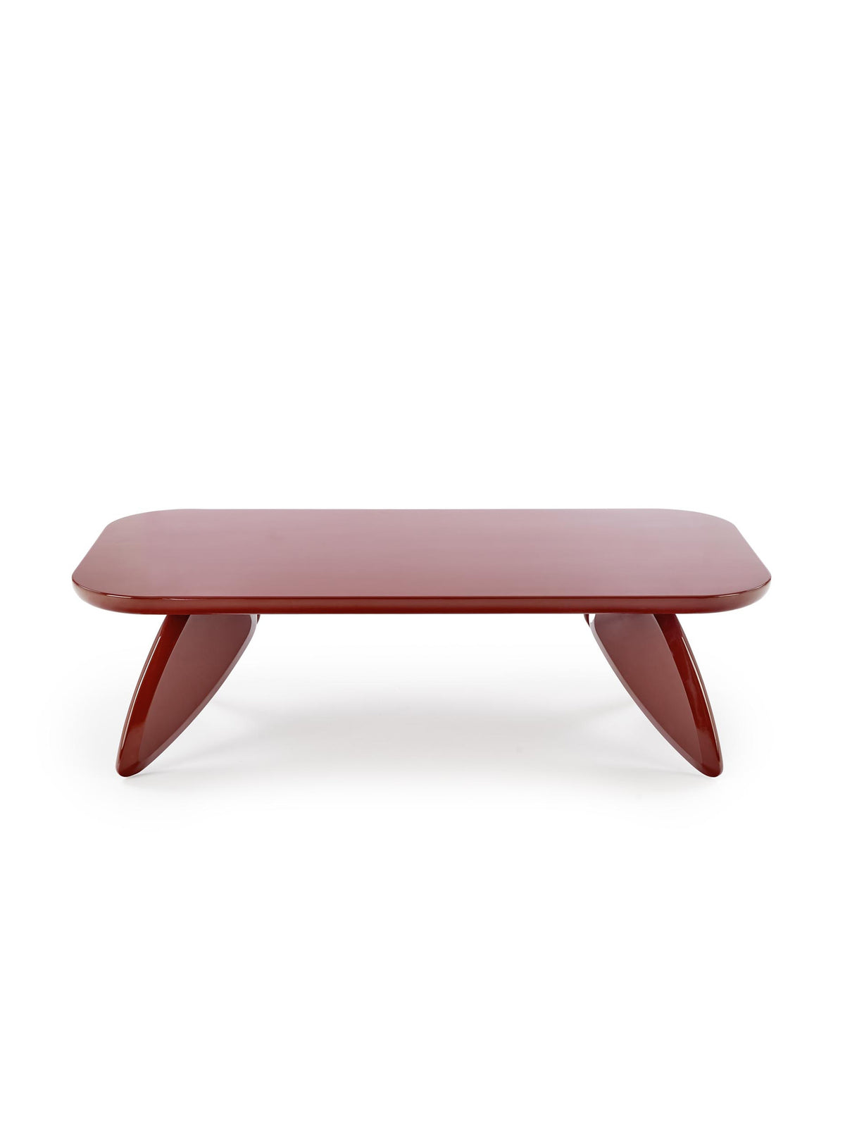Stolik kawowy prostokątny Lumis 120 cm bordowy połysk, nowoczesny design