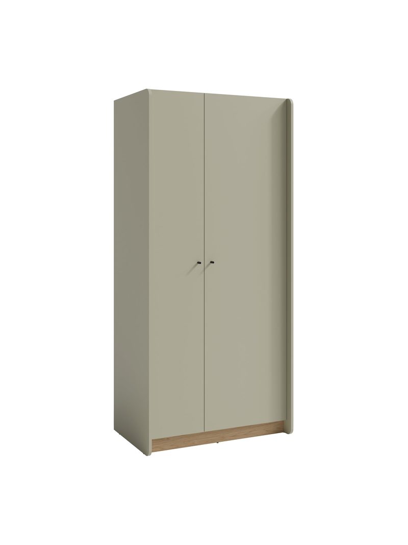 Szafa Fiorenza 90 cm w kolorze eukaliptus z frontem dąb baltic dune, 2-drzwiowa