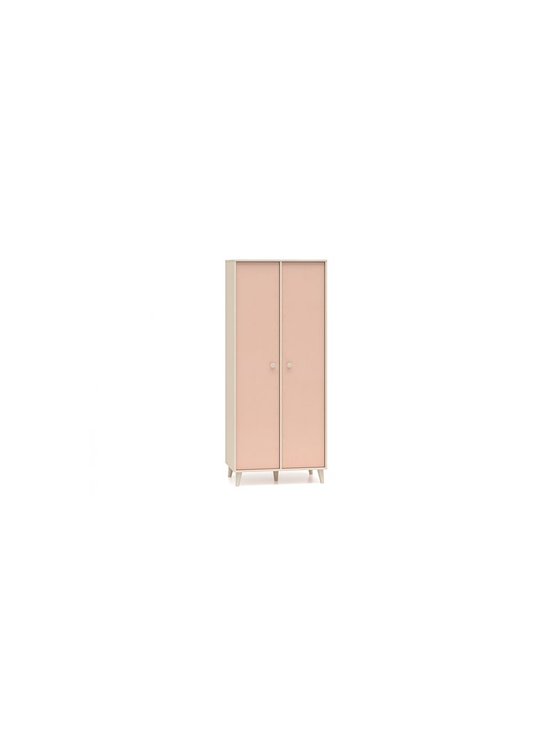 Szafa dziecięca Marla 80 cm w kolorze różowym millenial pink i korpusie piasek pustyni