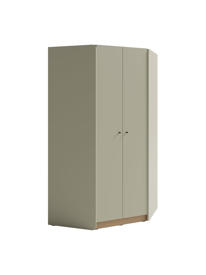 Szafa narożna Fiorenza 95 cm w kolorze eukaliptus i dąb baltic dune z dwoma drzwiami
