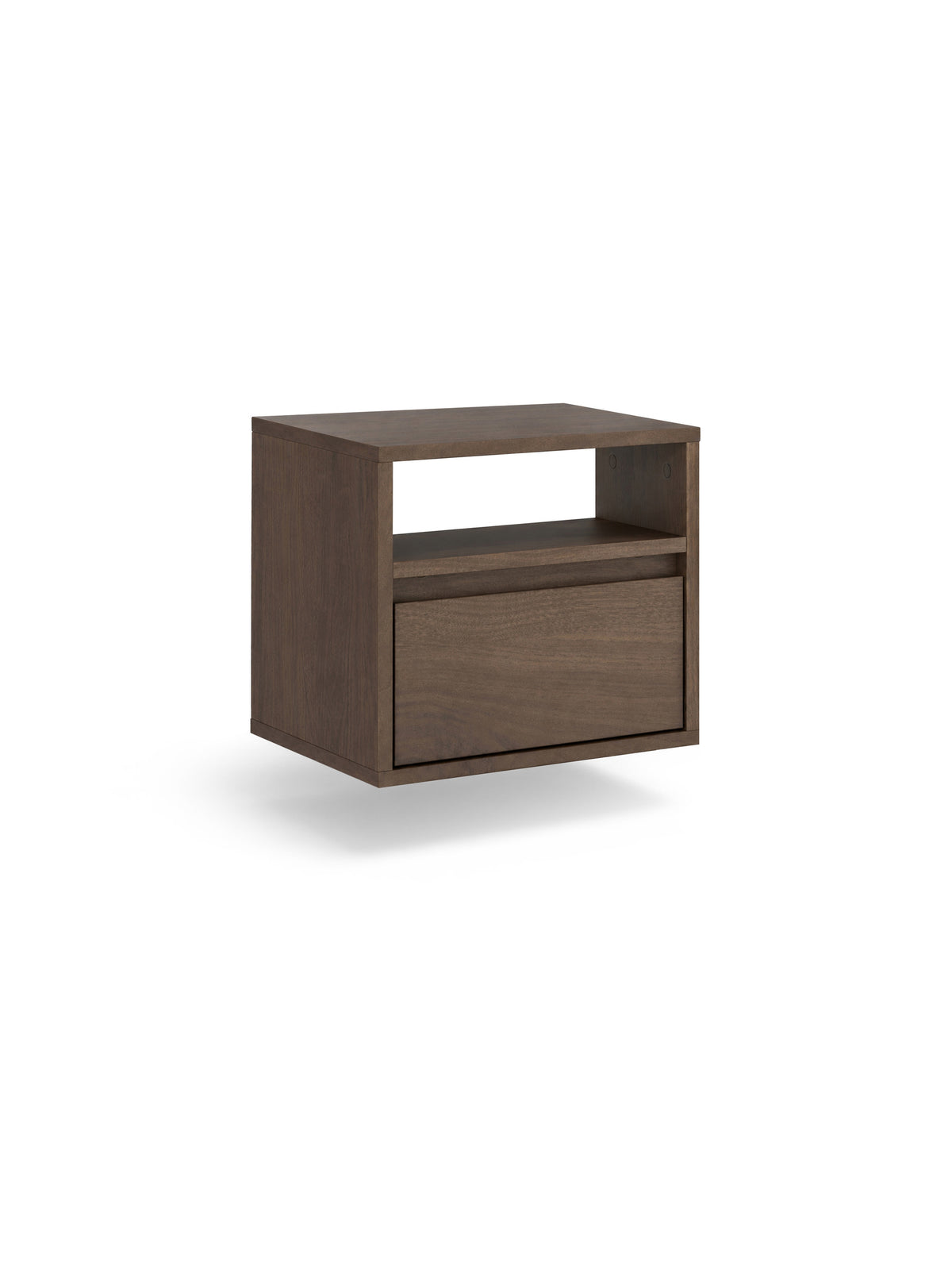 Szafka nocna Zolia 40 cm wisząca orzech elegant z jedną szufladą i półką