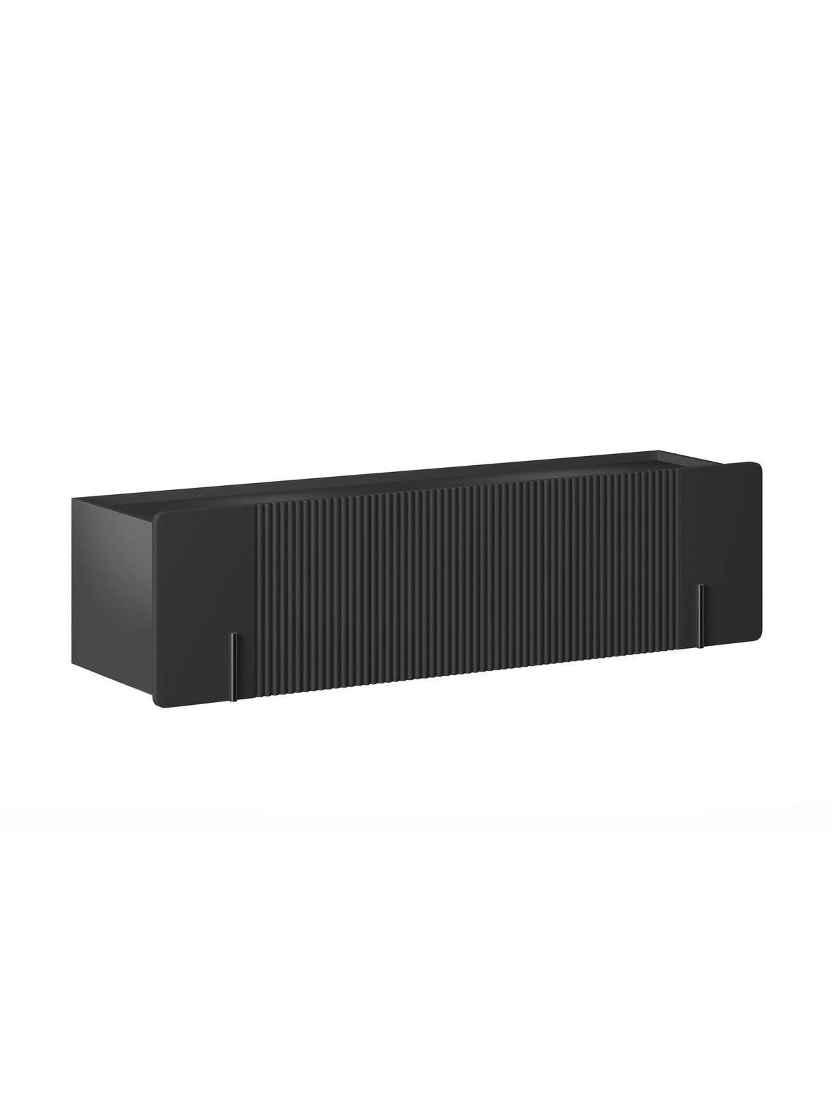 Szafka RTV Malmi 150 cm wisząca - czarny mat / czarny
