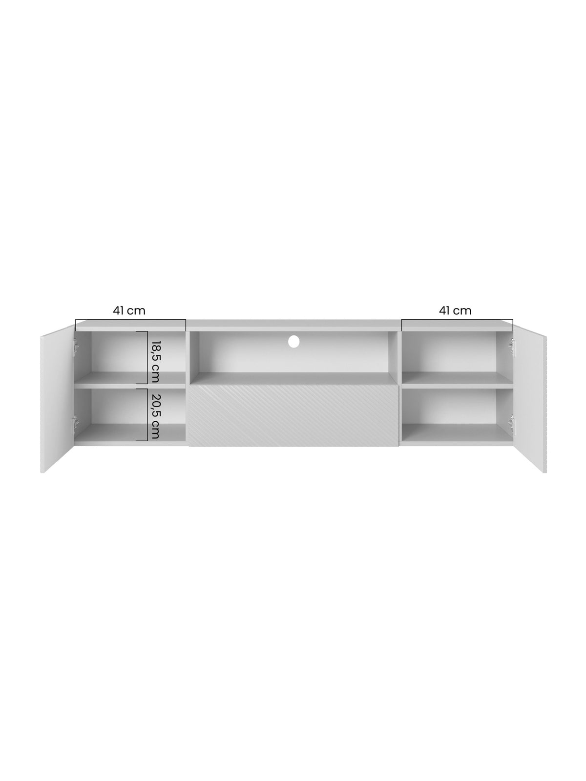 Szafka RTV wisząca z szufladą Asha 167 cm - artisan / rivier stone mat