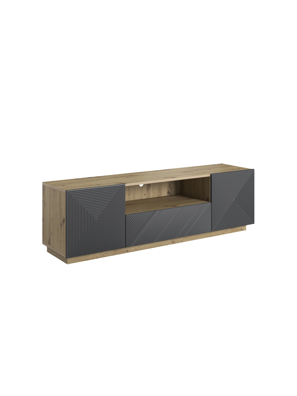 Szafka RTV z szufladą Asha 167 cm - artisan / rivier stone mat